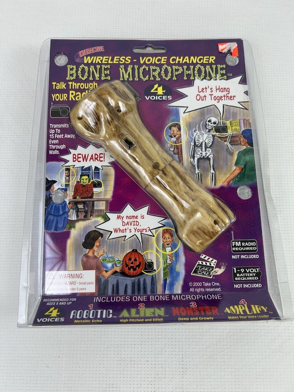 Bone Microphone Wireless Voice Changer Loudspeaker FM Radio Required 4 Voices